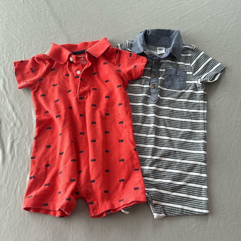 2 Pack - Collared Rompers